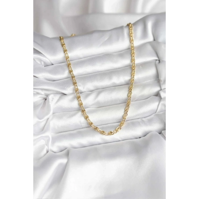 Mey İthalat® 14K Gold Renk Kaplama Zincir Model CM Kadın Kolye