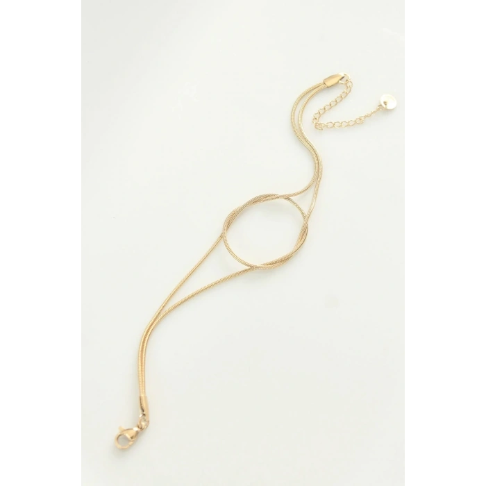 Mey İthalat® 316L Çelik Gold Renk Düğüm Model Bileklik