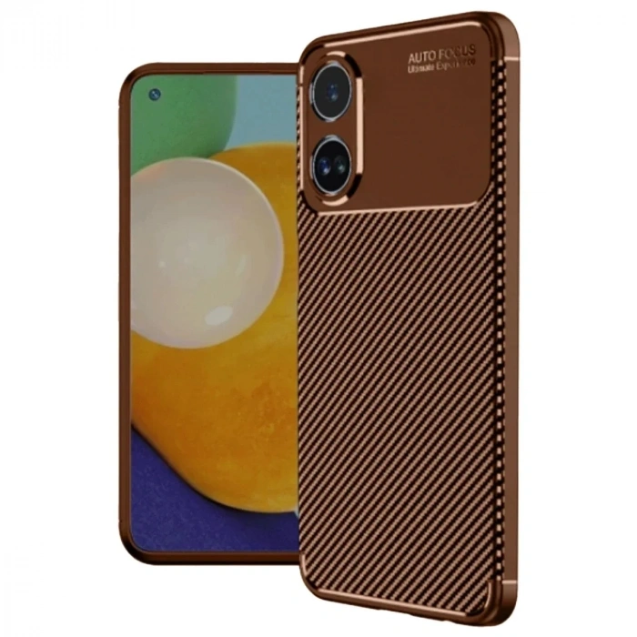 Mey İthalat®   A38 Kılıf Auto Focus Karbon Kapak - Kahverengi