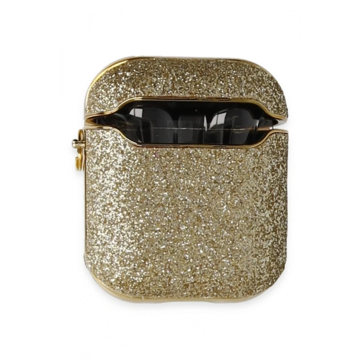 Mey İthalat®  Airpods 2 (2.nesil) Spell Simli Kılıf - Gold