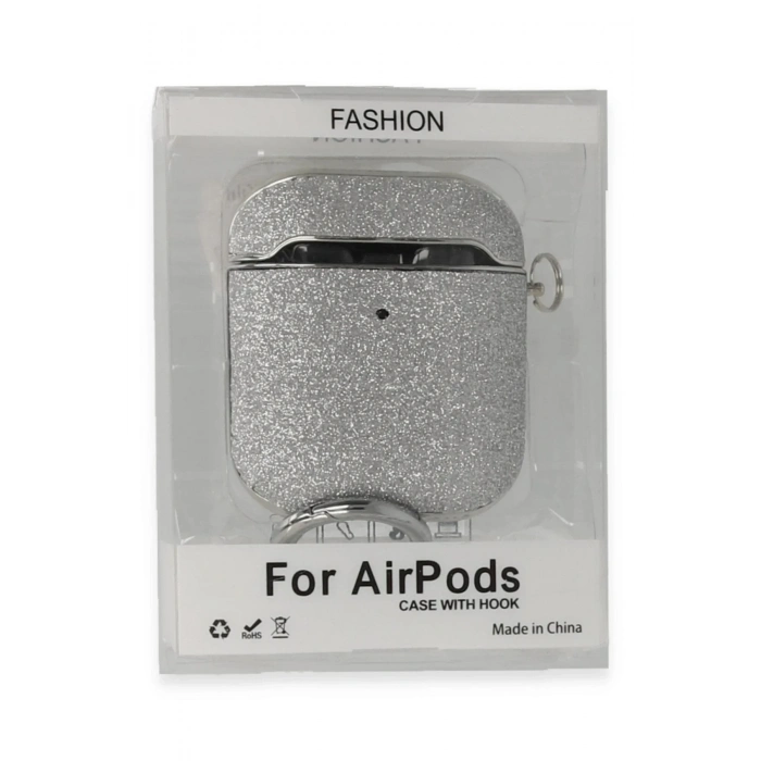Mey İthalat®  Airpods 2 (2.nesil) Spell Simli Kılıf - Gümüş