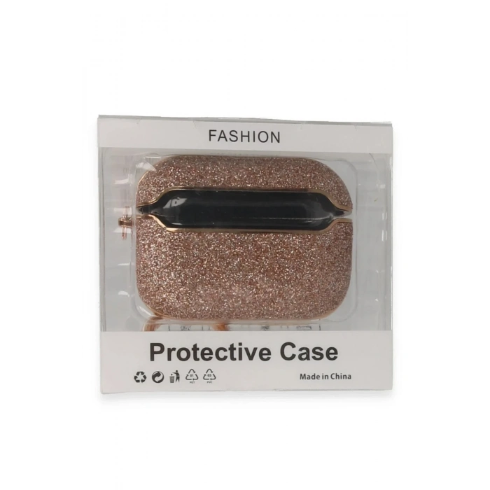 Mey İthalat®  Airpods 3 (3.nesil) Spell Simli Kılıf - Rose Gold