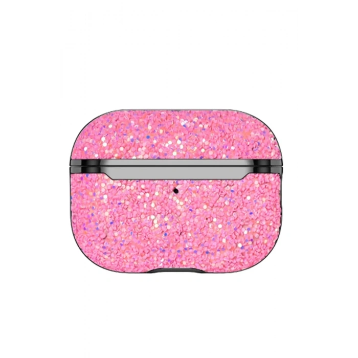 Mey İthalat®  Airpods Pro 2 (2.nesil) Bright Simli Airpods Kapak - Pembe