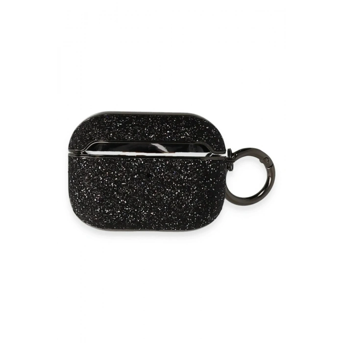 Mey İthalat®  Airpods Pro 2 (2.nesil) Spell Simli Kılıf - Siyah