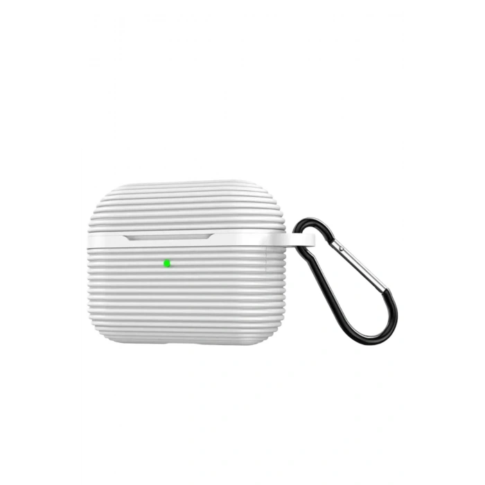 Mey İthalat®  Airpods Pro 3 (3.nesil) Raven Silikon Kılıf - Beyaz