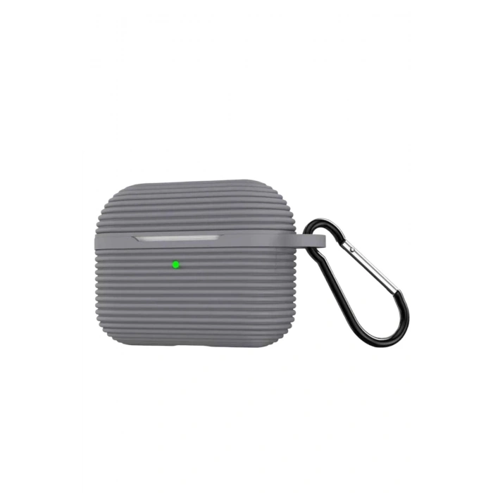 Mey İthalat®  Airpods Pro 3 (3.nesil) Raven Silikon Kılıf - Gri