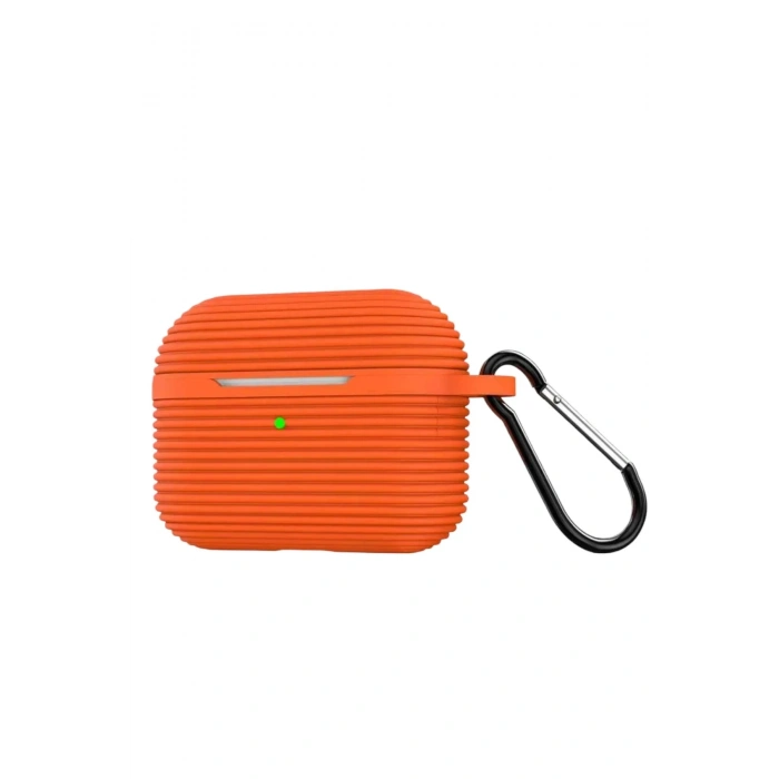 Mey İthalat®  Airpods Pro 3 (3.nesil) Raven Silikon Kılıf - Turuncu