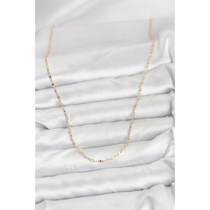 Mey İthalat® CM 14K Gold Renk Gemici Zincir Model 60 cm Kadın Kolye