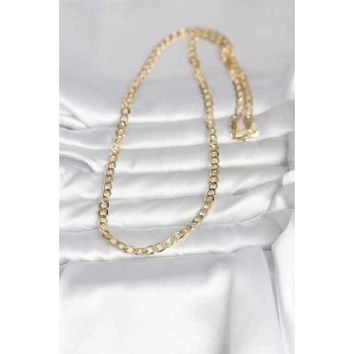 Mey İthalat® CM 14K Gold Renk Kalın Zincir Model 60 cm Kadın Kolye
