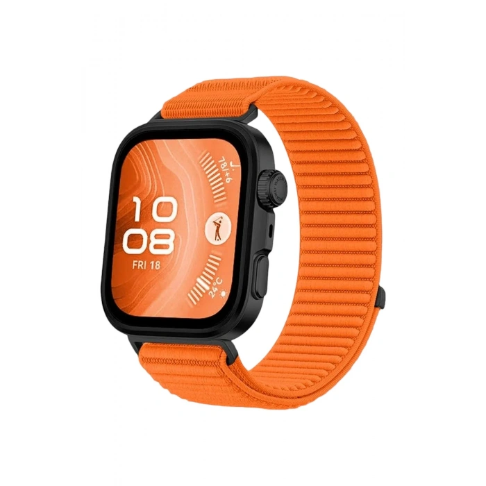 Mey İthalat®  Huawei Fit 4 Braid Kordon - Turuncu