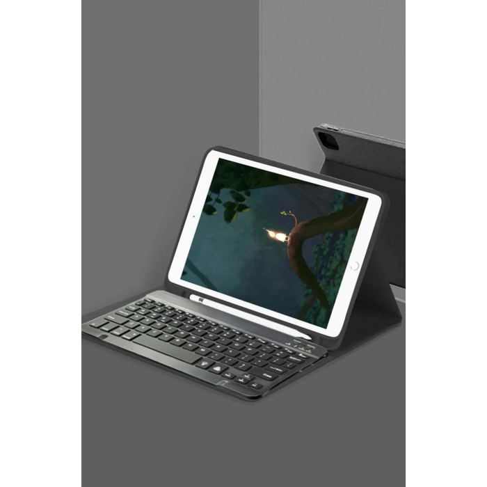 Mey İthalat®  Huawei Honor Pad X8 10.1 Kılıf KC01 Smart Klavyeli Tablet Kılıfı - Siyah