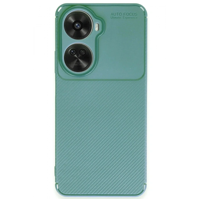 Mey İthalat®  Huawei Nova 12 SE Kılıf Auto Focus Karbon Kapak - Koyu Yeşil