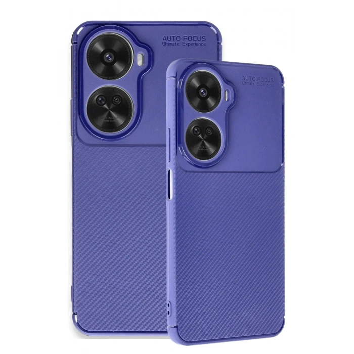 Mey İthalat®  Huawei Nova 12 SE Kılıf Auto Focus Karbon Kapak - Lacivert