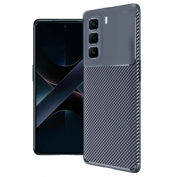 Mey İthalat®  İnfinix Hot 50 Pro Plus 4G Auto Focus Karbon Kapak - Lacivert