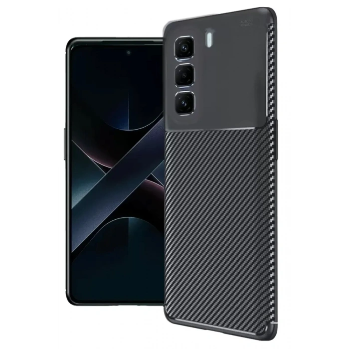 Mey İthalat®  İnfinix Hot 50 Pro Plus 4G Auto Focus Karbon Kapak - Siyah
