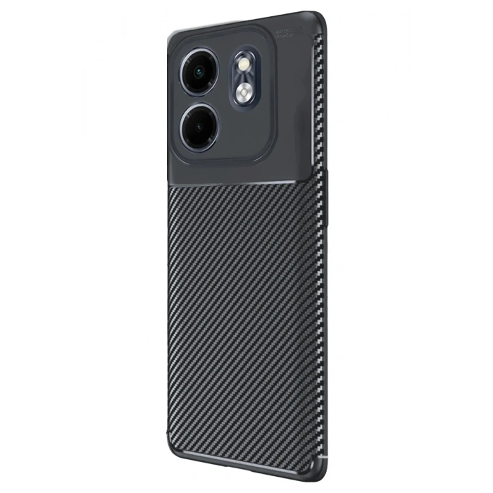 Mey İthalat®  İnfinix Smart 9 Kılıf Auto Focus Karbon Kapak - Siyah