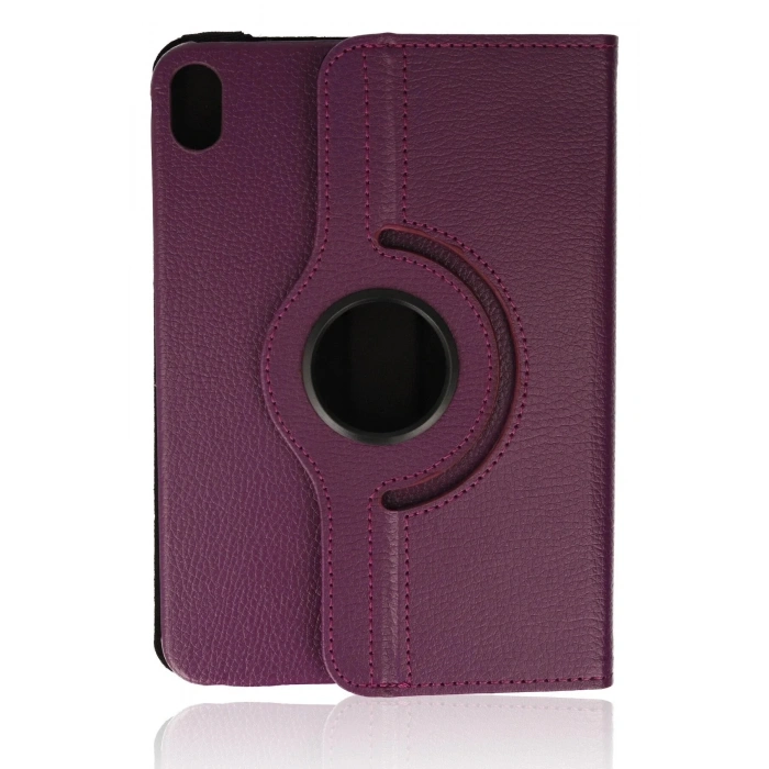 Mey İthalat®  iPad Mini 6 Kılıf 360 Tablet Deri Kılıf - Mürdüm