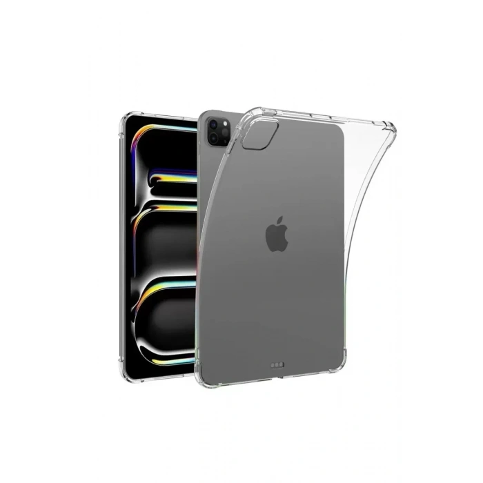 Mey İthalat®   iPad Pro 11 (2024) Kılıf Anti Shock Tablet Silikon - Şeffaf