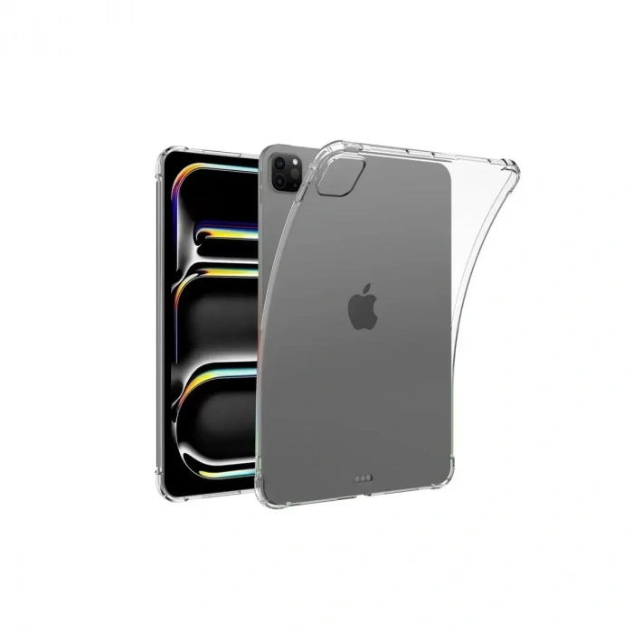 Mey İthalat®   iPad Pro 11 (2024) Kılıf Anti Shock Tablet Silikon - Şeffaf
