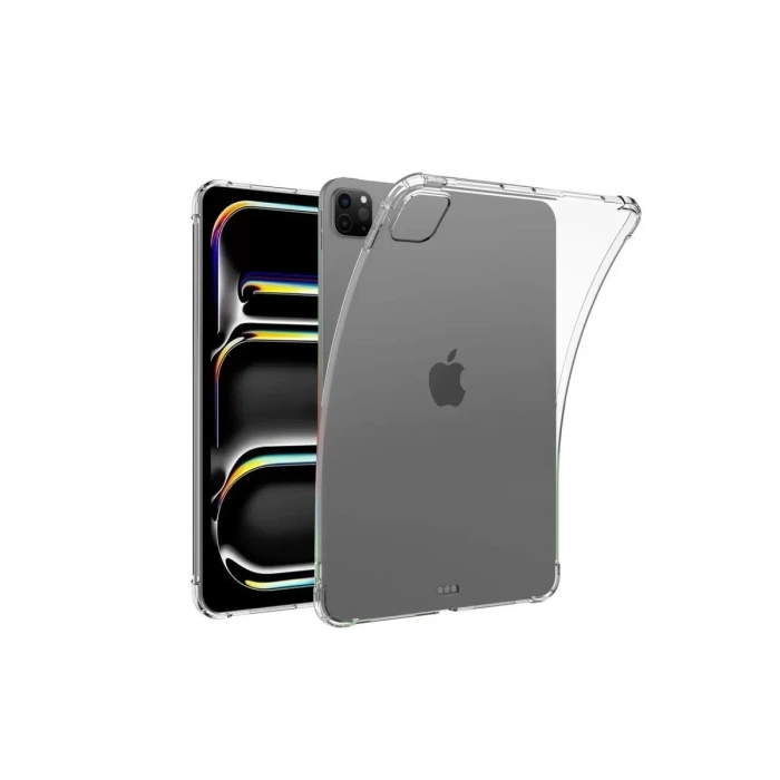 Mey İthalat®   iPad Pro 11 (2024) Kılıf Anti Shock Tablet Silikon - Şeffaf