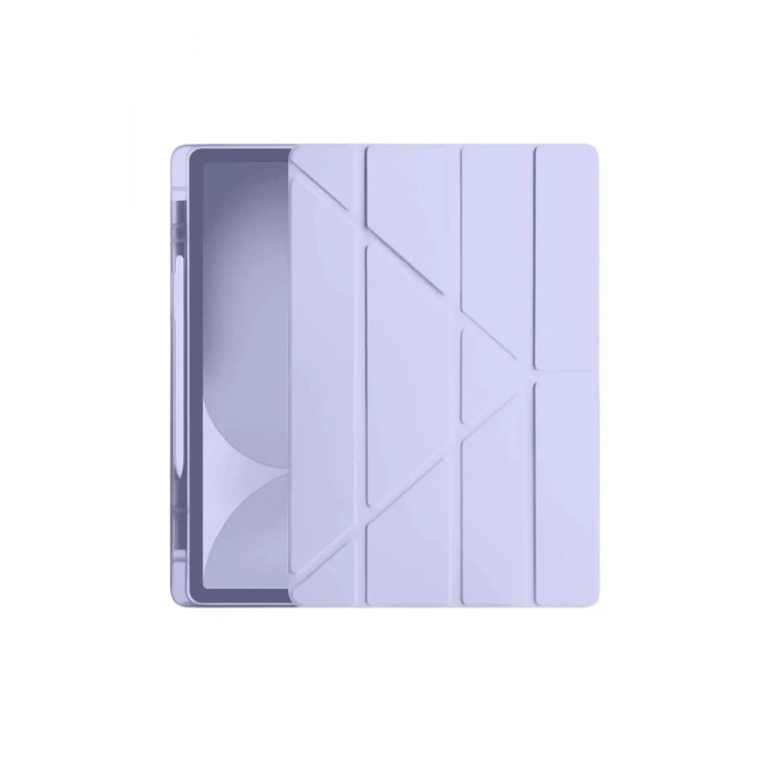 Mey İthalat®  iPad Pro 11 (2024) Kılıf Kalemlikli Hugo Tablet Kılıfı - Lila