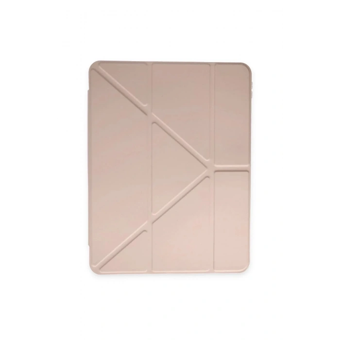 Mey İthalat®  iPad Pro 11 (2024) Kılıf Kalemlikli Mars Tablet Kılıfı - Rose Gold