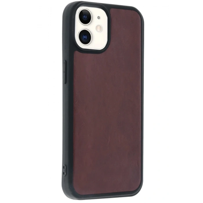 Mey İthalat®  iPhone 11 Kılıf Aras Deri Kapak - Bordo