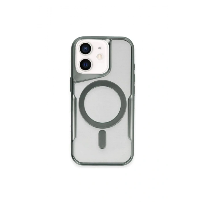 Mey İthalat®  iPhone 11 Kılıf Boyi Magsafe Silikon Kapak - Yeşil