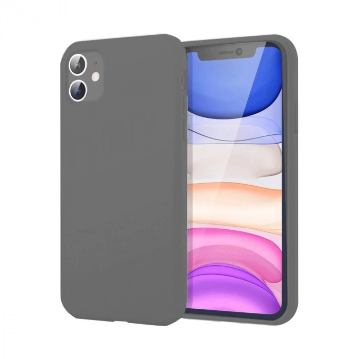 Mey İthalat®  iPhone 11 Kılıf First Silikon - Gri