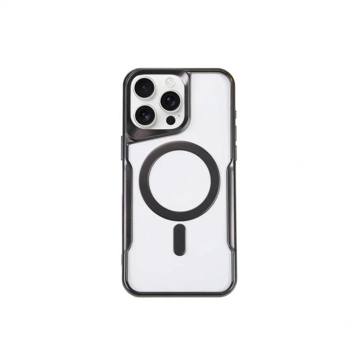 Mey İthalat®  iPhone 11 Pro Max Kılıf Boyi Magsafe Silikon Kapak - Siyah