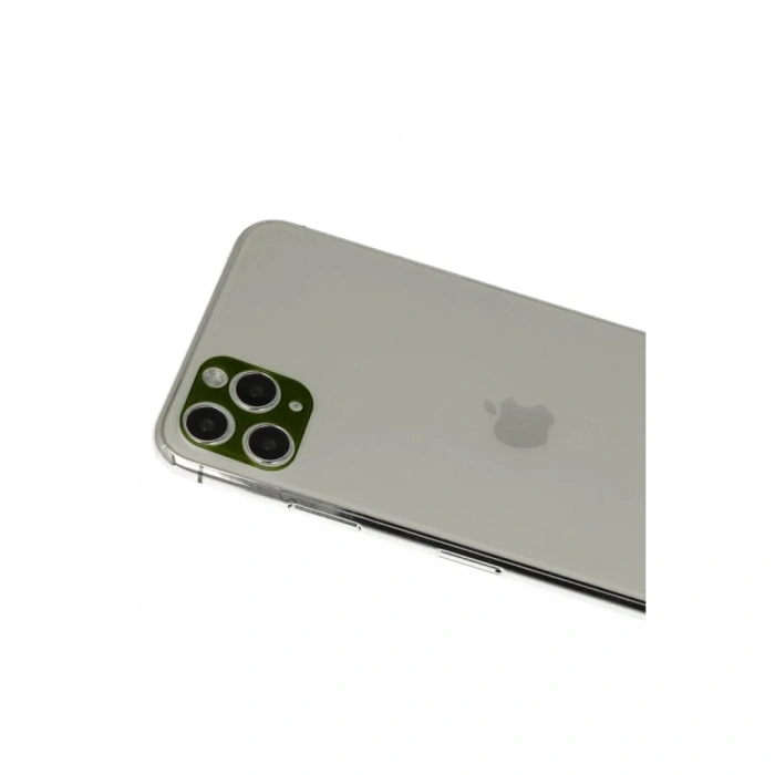 Mey İthalat®  iPhone 11 Pro Max Rainbow Kamera Lens Koruma Cam - Yeşil