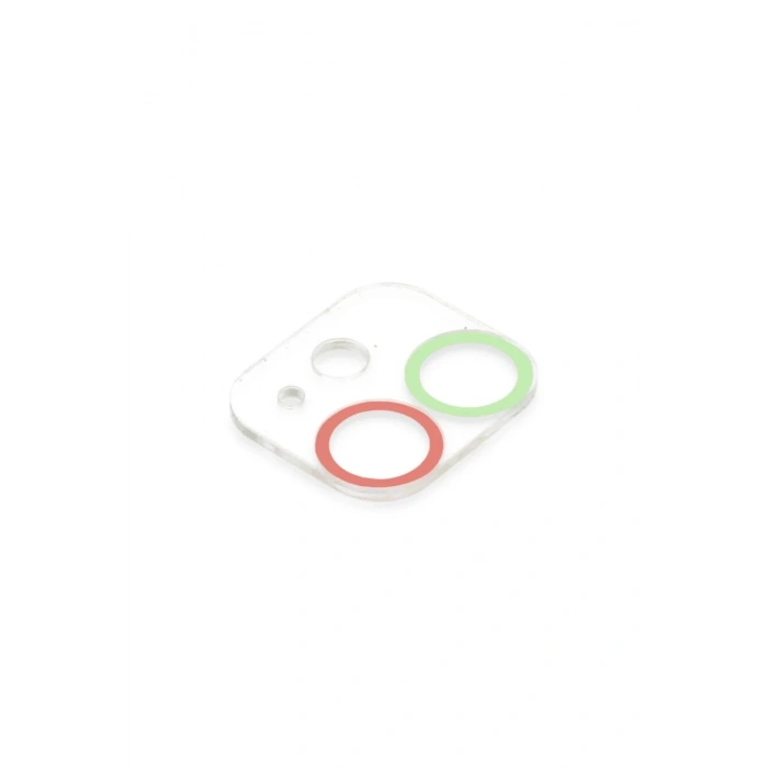 Mey İthalat®  iPhone 11 Renkli Kamera Lens Koruma Cam - Yeşil-Pembe