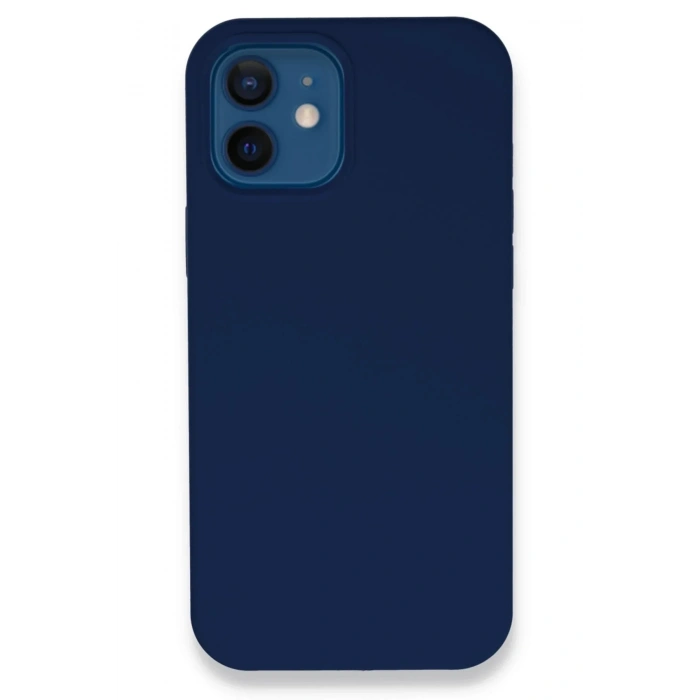 Mey İthalat®  iPhone 12 Kılıf Lansman Legant Silikon - Lacivert