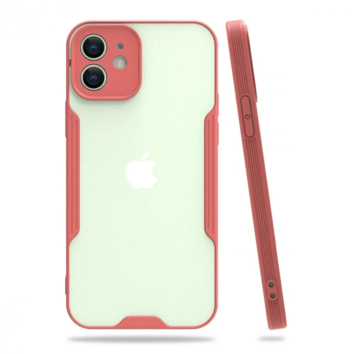 Mey İthalat®  iPhone 12 Kılıf Platin Silikon - Pembe