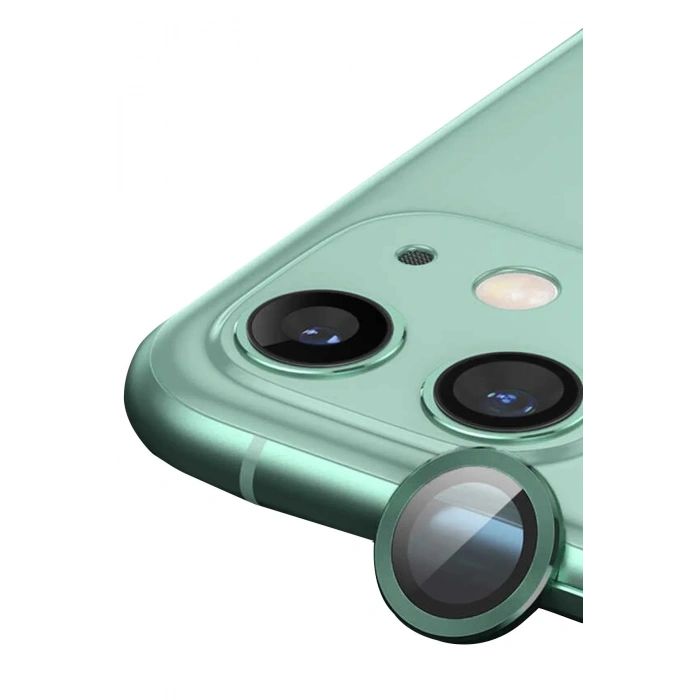 Mey İthalat®  iPhone 12 Mini Raze Metal Kamera Lens - Yeşil