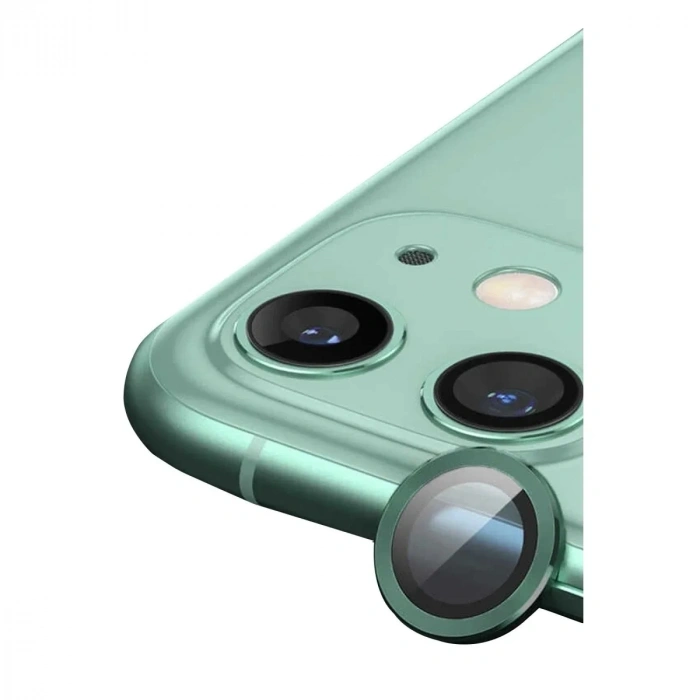 Mey İthalat®  iPhone 12 Mini Raze Metal Kamera Lens - Yeşil