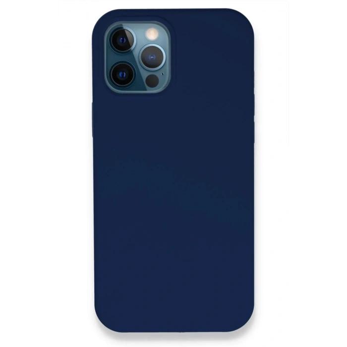 Mey İthalat®  iPhone 12 Pro Kılıf Lansman Legant Silikon - Lacivert
