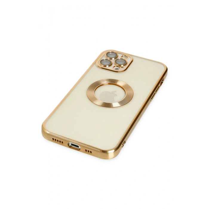 Mey İthalat®  iPhone 12 Pro Kılıf Slot Silikon - Gold
