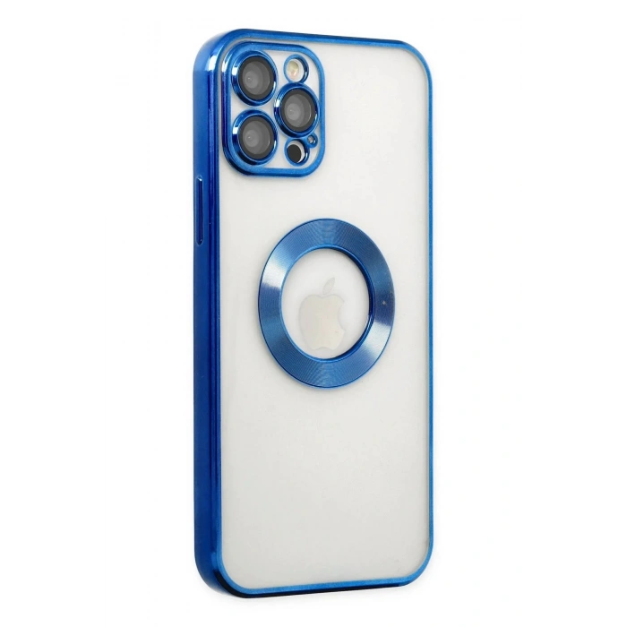 Mey İthalat®  iPhone 12 Pro Kılıf Slot Silikon - Mavi