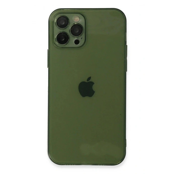 Mey İthalat®  iPhone 12 Pro Max Kılıf Fly Lens Silikon - Yeşil