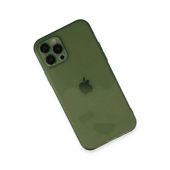 Mey İthalat®  iPhone 12 Pro Max Kılıf Fly Lens Silikon - Yeşil