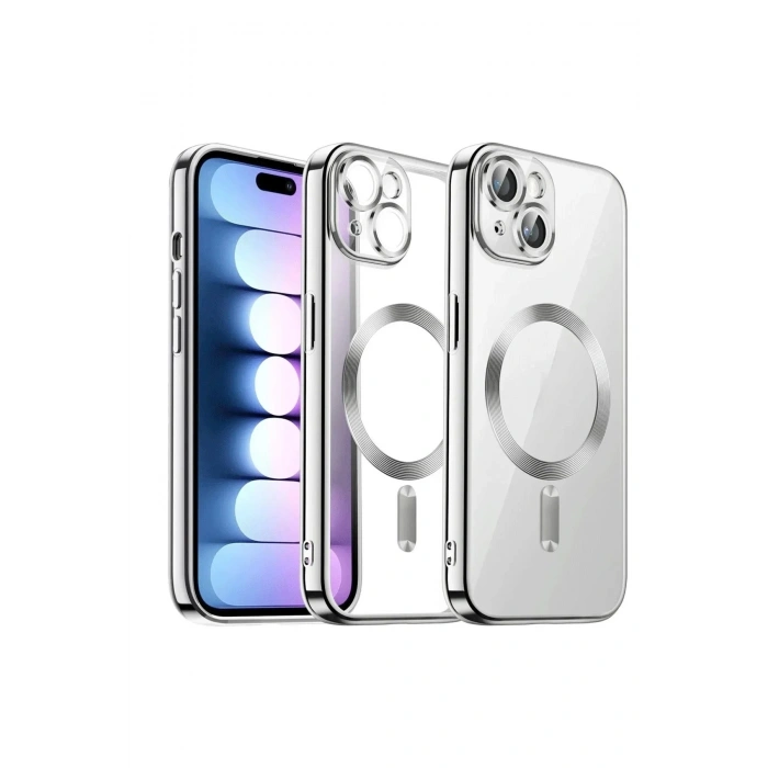 Mey İthalat®  iPhone 13 Kılıf Kross Magneticsafe Kapak - Titan Gri