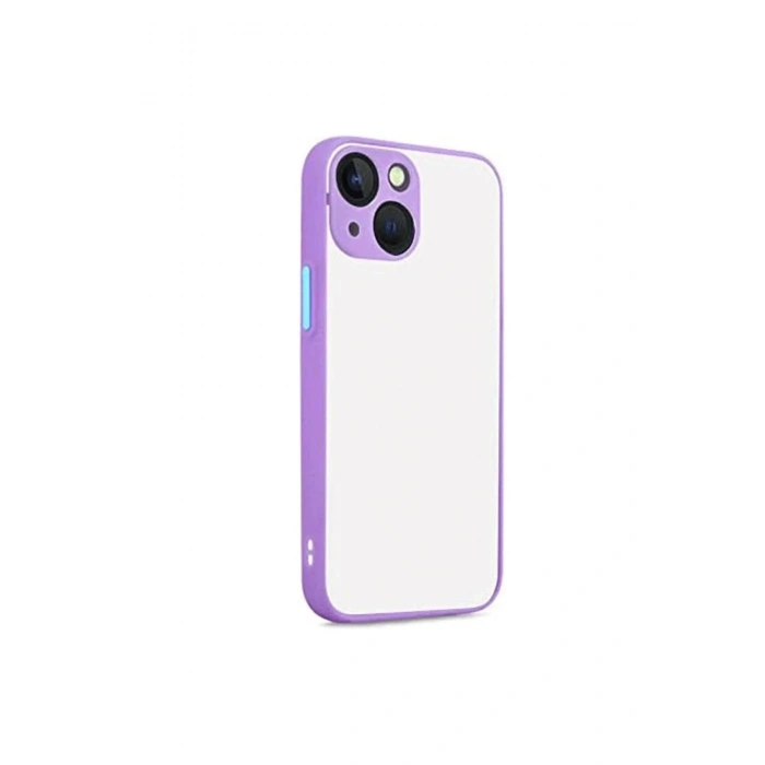 Mey İthalat®  iPhone 13 Kılıf Montreal Silikon Kapak - Mor