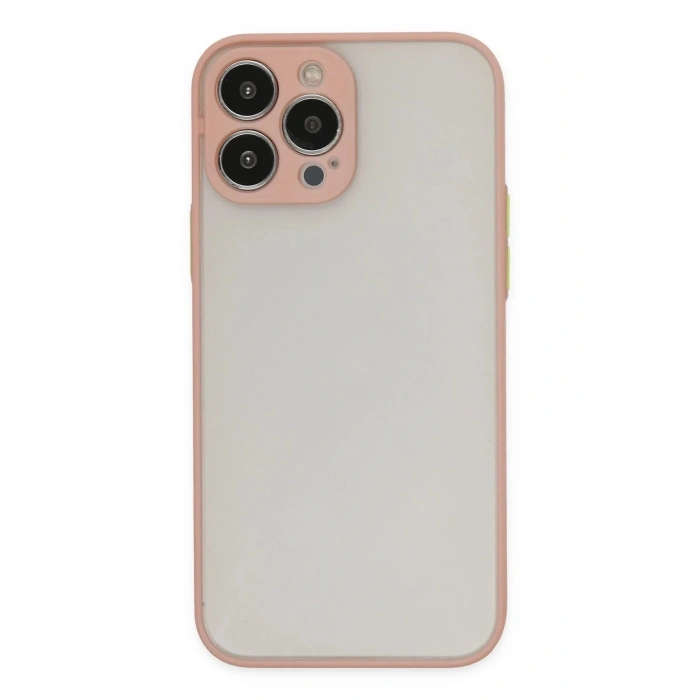 Mey İthalat®  iPhone 13 Pro Kılıf Montreal Silikon Kapak - Pembe