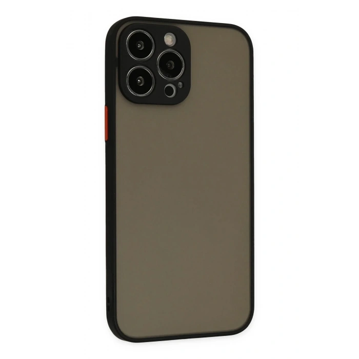 Mey İthalat®  iPhone 13 Pro Kılıf Montreal Silikon Kapak - Siyah