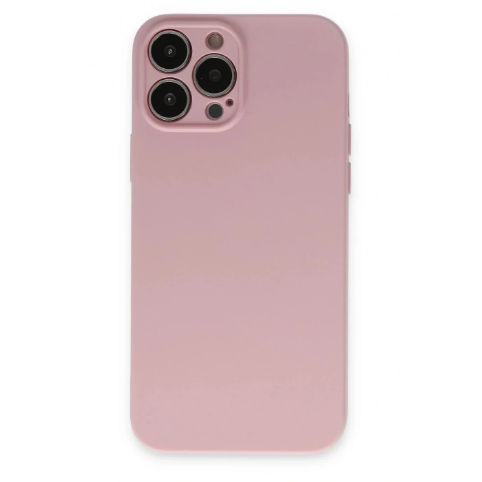 Mey İthalat®  iPhone 13 Pro Kılıf Nano içi Kadife Silikon - Pembe