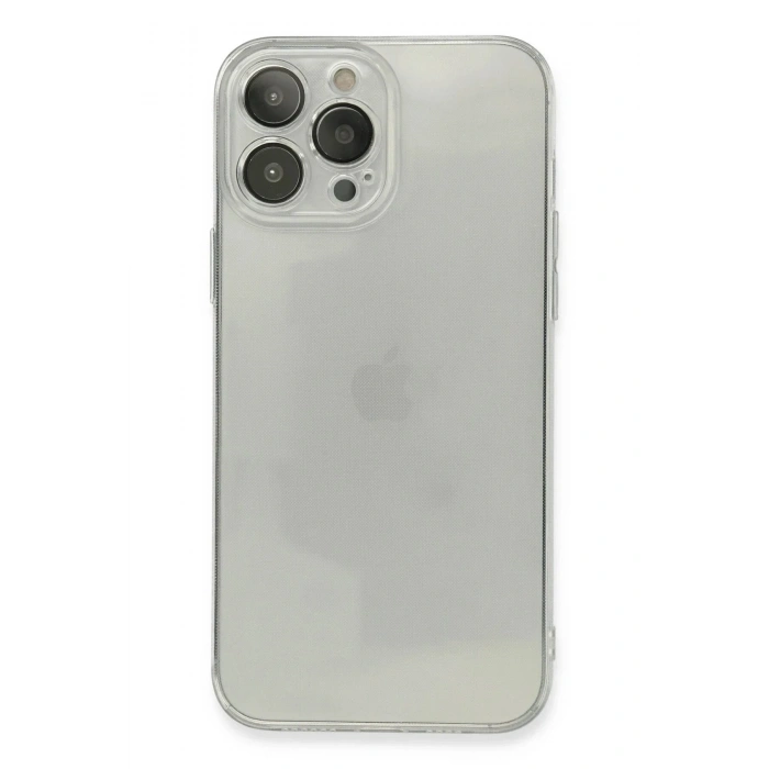 Mey İthalat®  iPhone 13 Pro Max Kılıf Fly Lens Silikon - Şeffaf