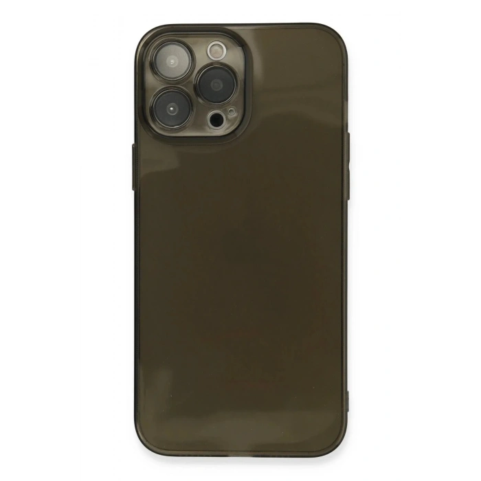 Mey İthalat®  iPhone 13 Pro Max Kılıf Fly Lens Silikon - Siyah