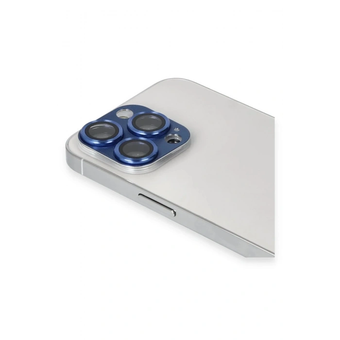 Mey İthalat®  iPhone 13 Pro Max Pers Alüminyum Kamera Lens - Lacivert