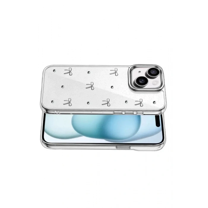 Mey İthalat®   iPhone 14 Fiyonk Desenli Kapak - Desen 5